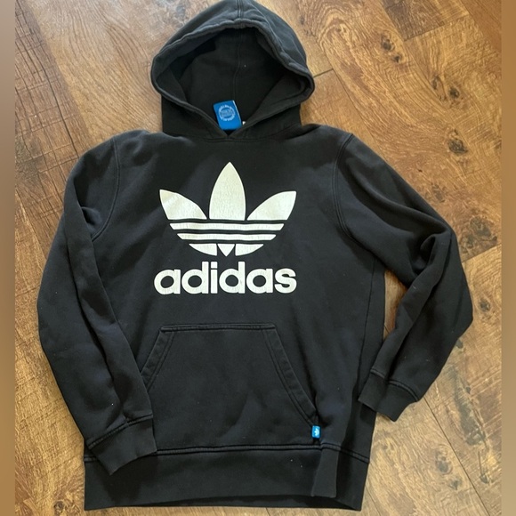 adidas Other - Adidas men hoodie Sz medium black white